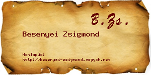 Besenyei Zsigmond névjegykártya